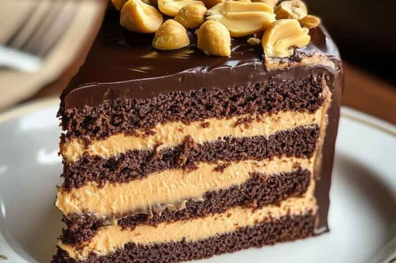 Peanut Butter Chocolate Layer Cake Recipe