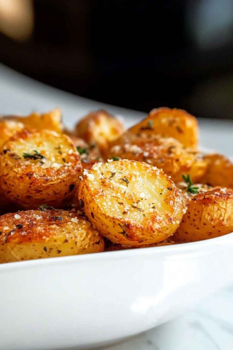Roasted Garlic Butter Parmesan Potatoes Recipe