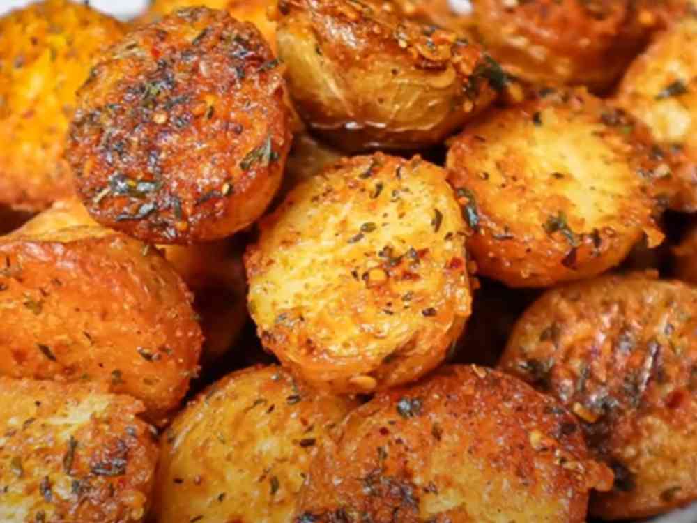 Roasted Garlic Butter Parmesan Potatoes