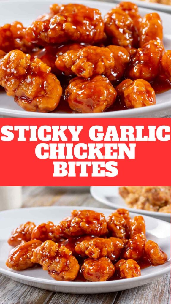 Sticky Garlic Chicken Bites recipe