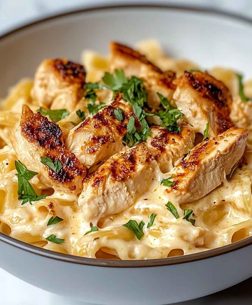 Easy Chicken Mozzarella Pasta