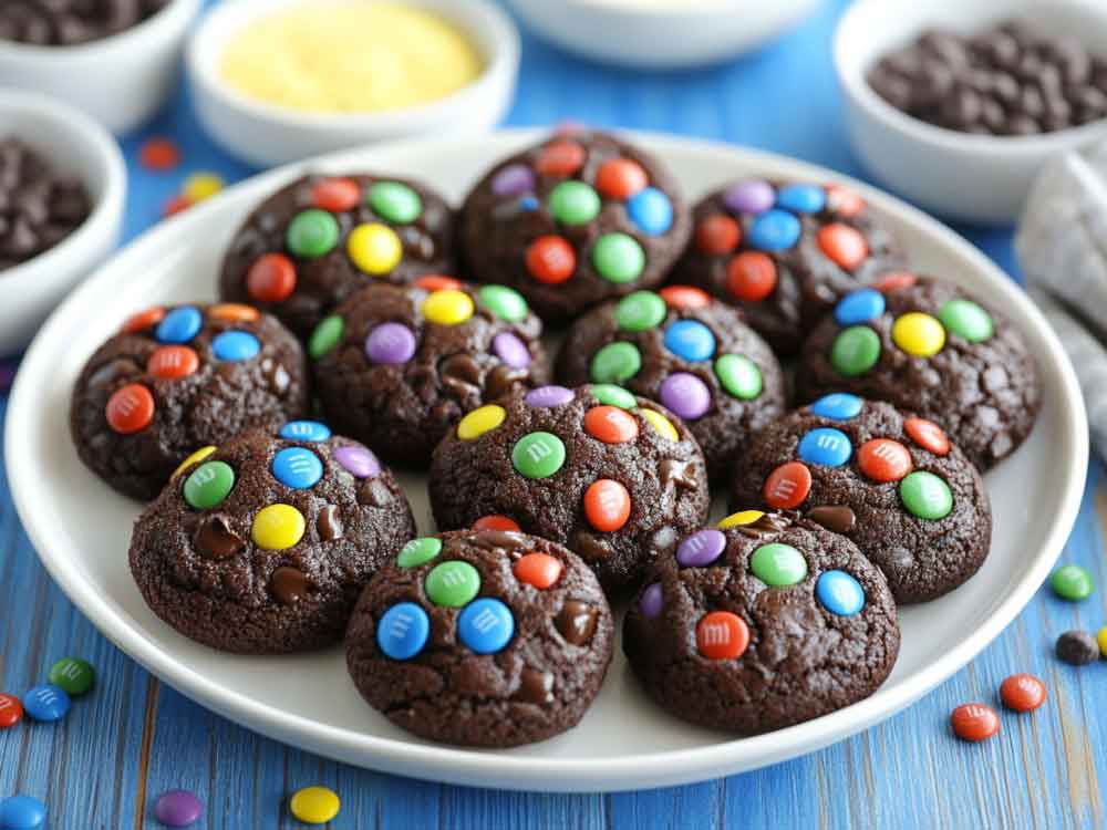 Chocolate M&M Cookies