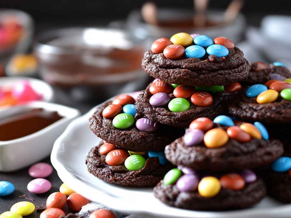 Chocolate M&M Cookies Recipe