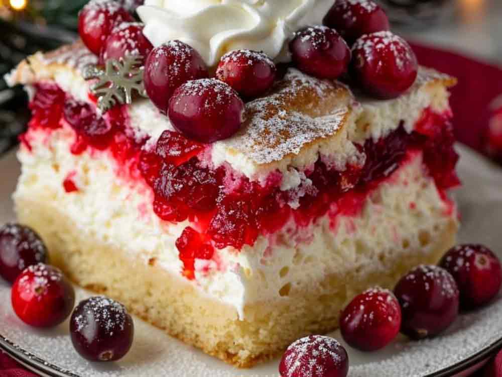 Christmas Cranberry Poke Cake