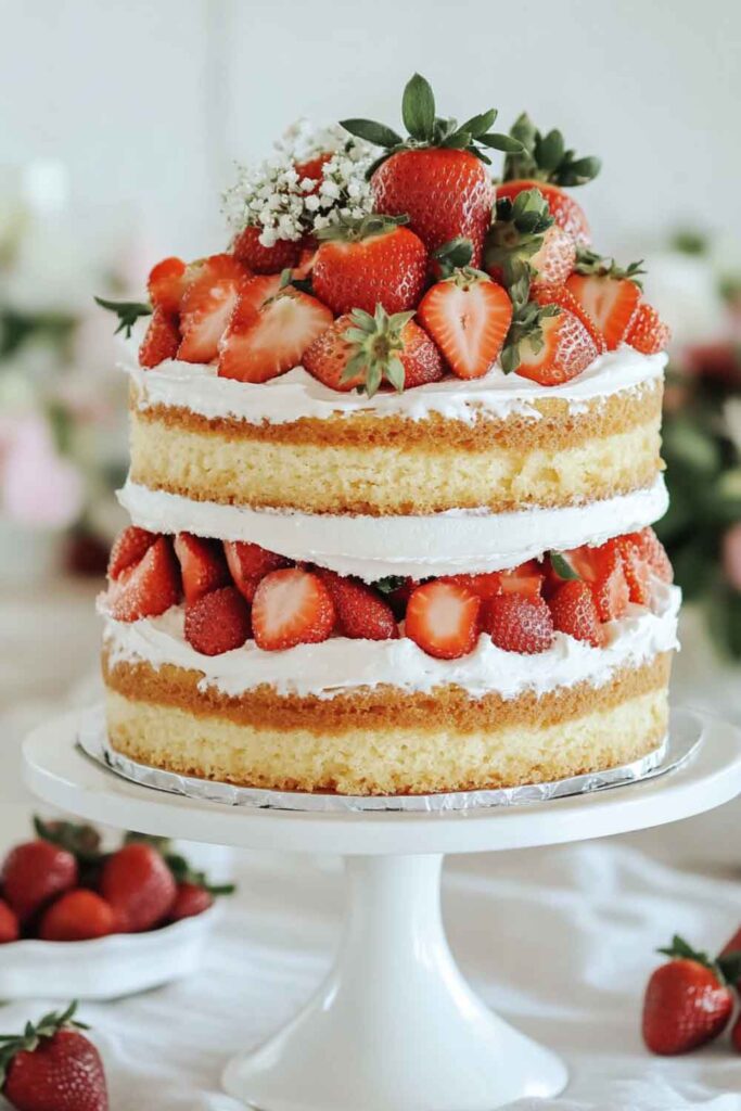 Easy Strawberry Shortcake Layer Cake Recipe