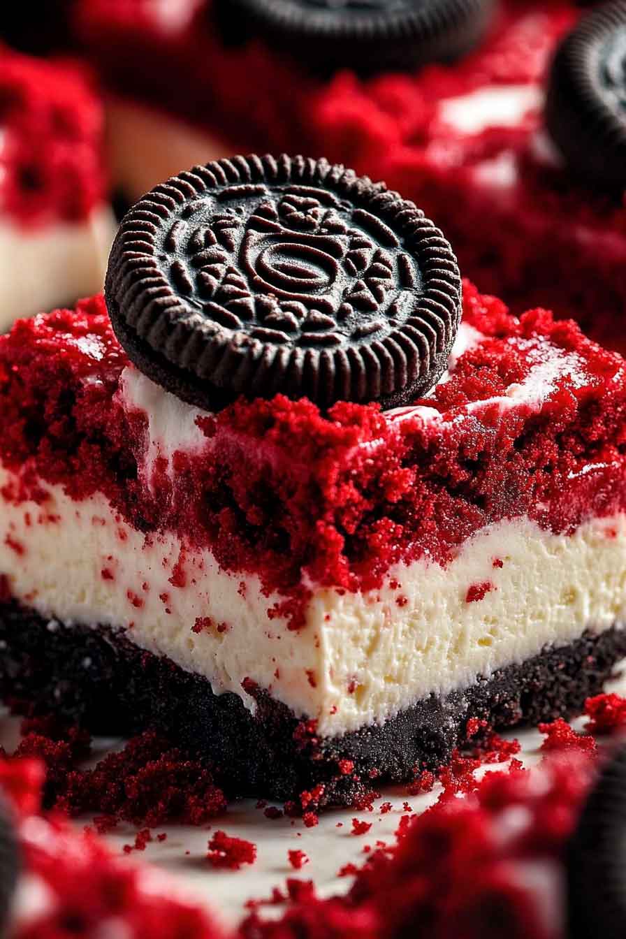 The Perfect Red Velvet Oreo Cheesecake Bars for Any Occasion