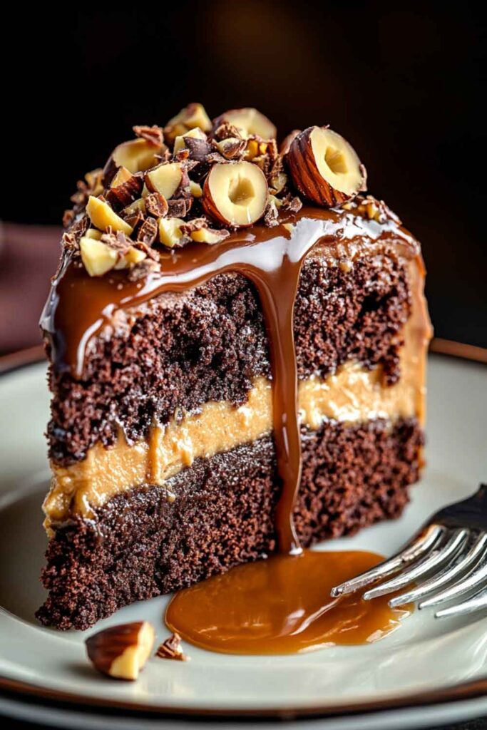 Easy Turtle Caramel Cake Recipe