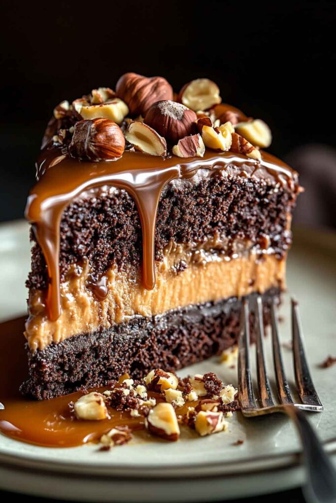 Easy Turtle Caramel Cake Recipe