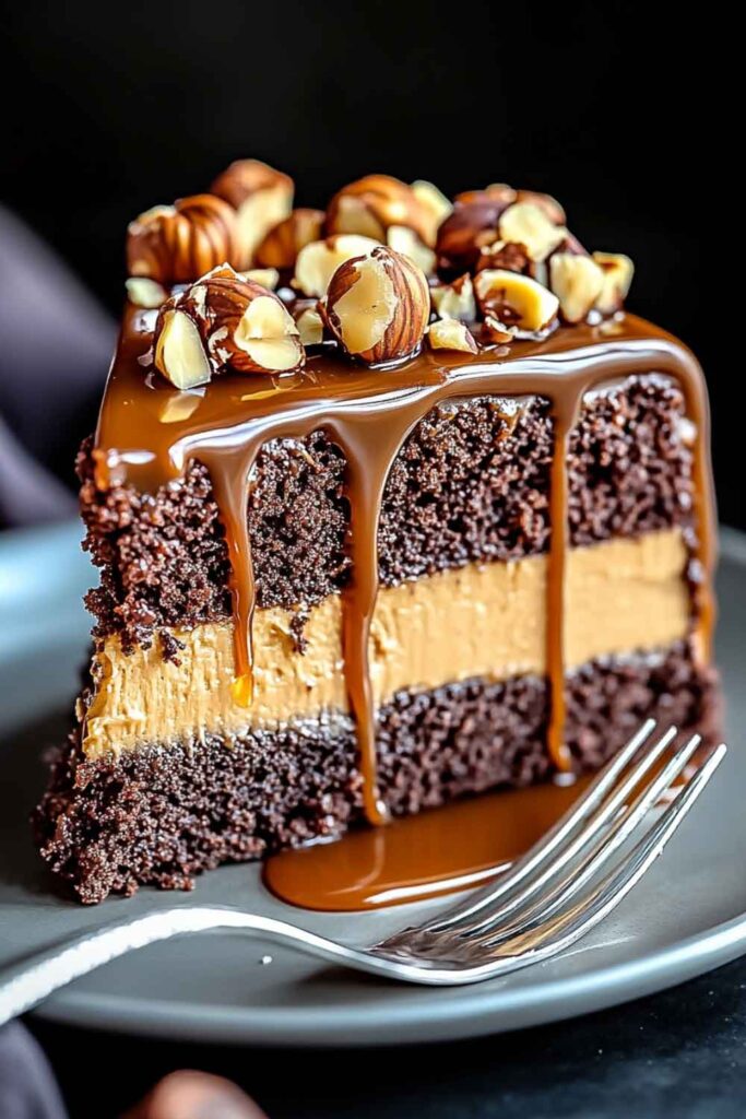 Easy Turtle Caramel Cake Recipe