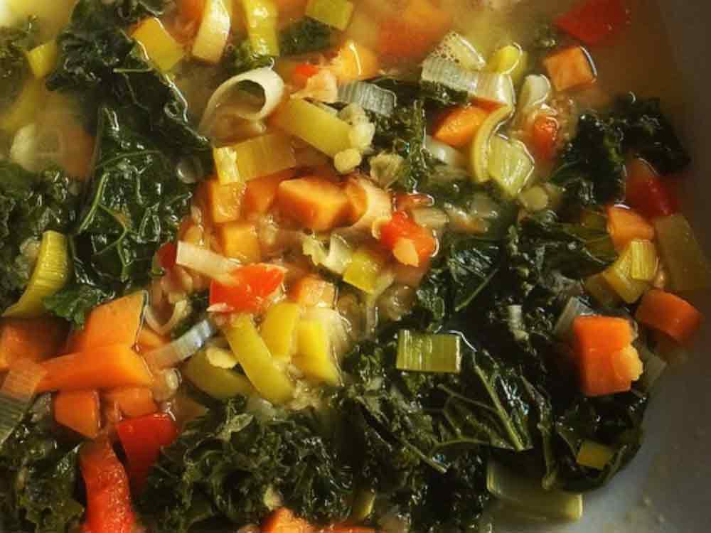 sweet potato and kale soup