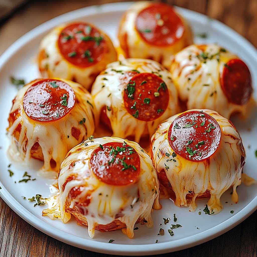 Easy Cheesy Pepperoni Pizza Bombs