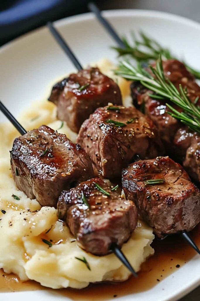 Ingredients for Garlic Butter Steak Bites and Mashed Potatoes