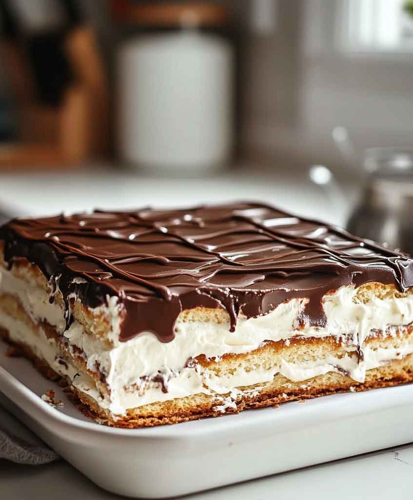 No Bake Eclair Cake