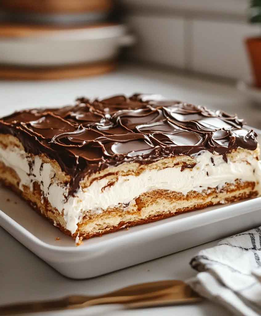 Easy No Bake Eclair Cake