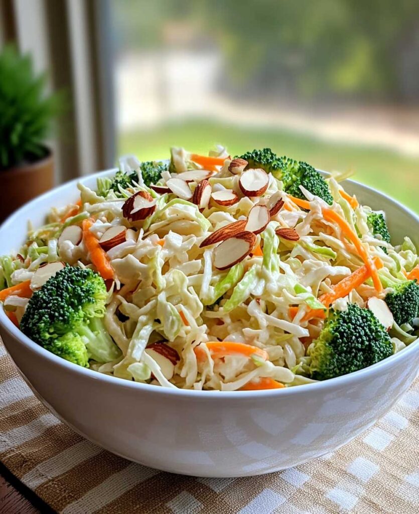 Serving Suggestions of Oriental Ramen Broccoli Cole Slaw