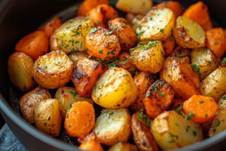 Air Fryer Roasted Potatoes and Carrots